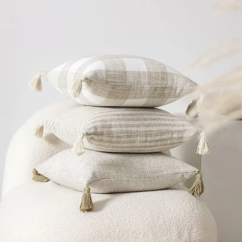 Linen Tassel Pillow Cover tag1