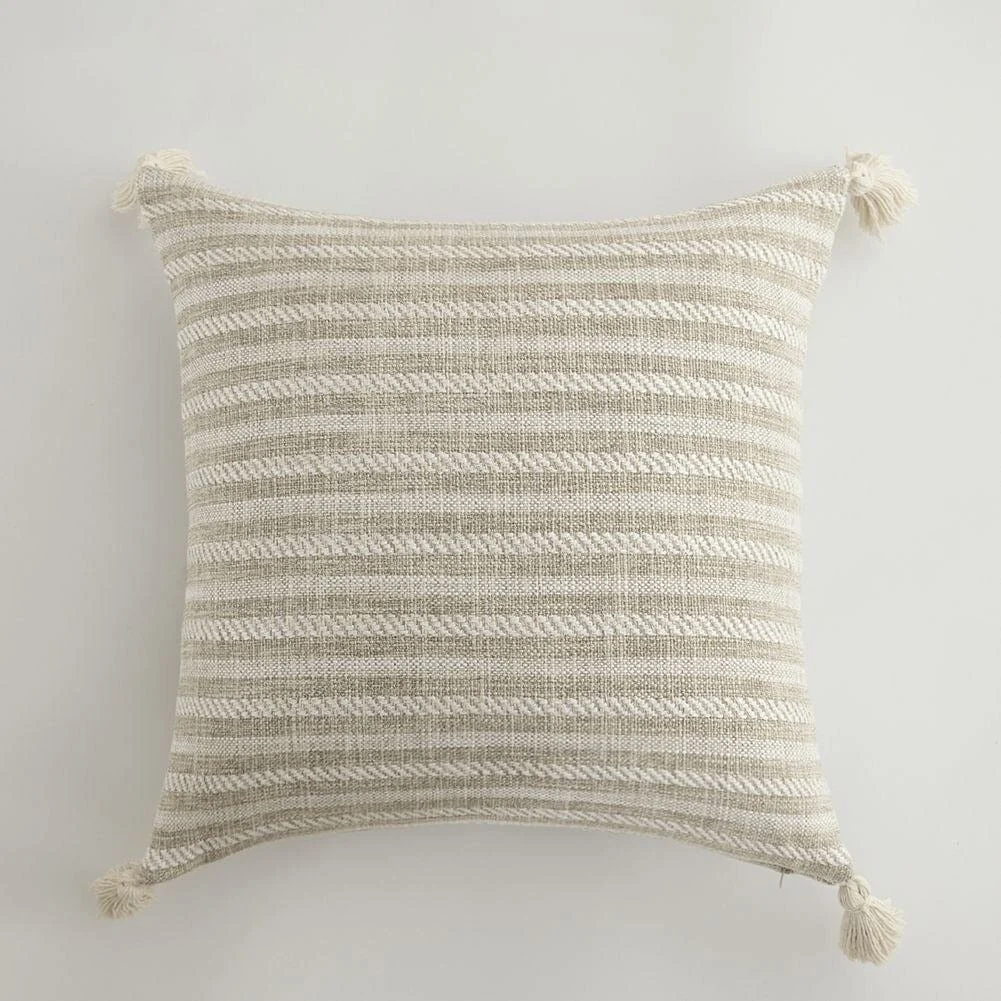 Linen Tassel Pillow Cover -  - #tag1#