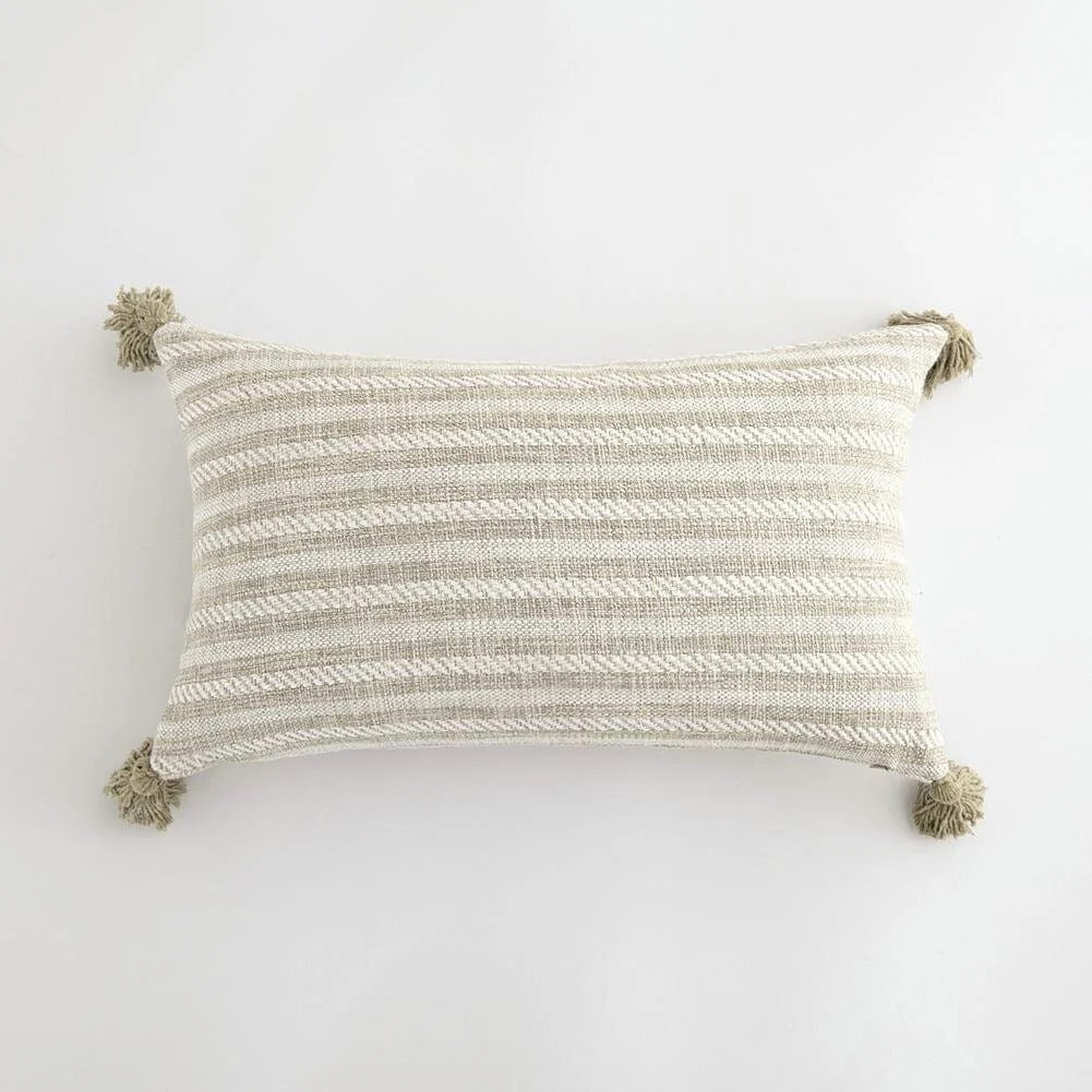 Linen Tassel Pillow Cover -  - #tag1#