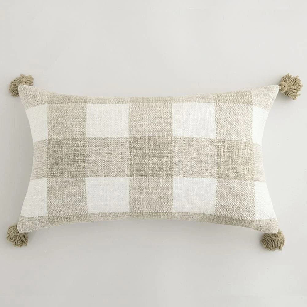 Linen Tassel Pillow Cover -  - #tag1#