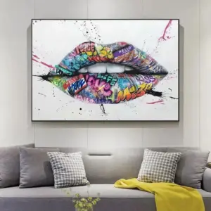 Lips Canvas Art
