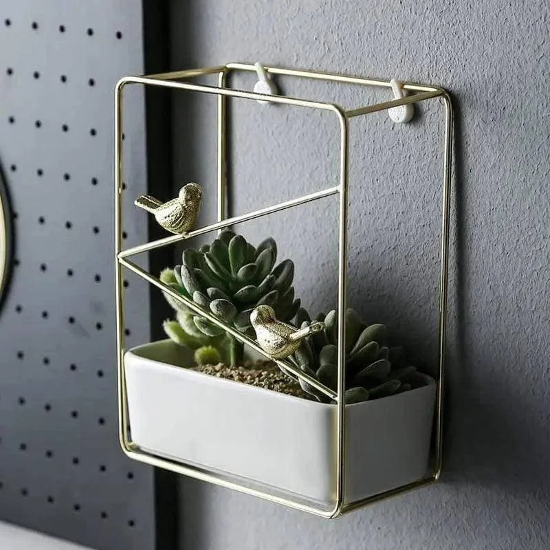 Little Birds Hanging Planter Flower Pot - Wall Decor -