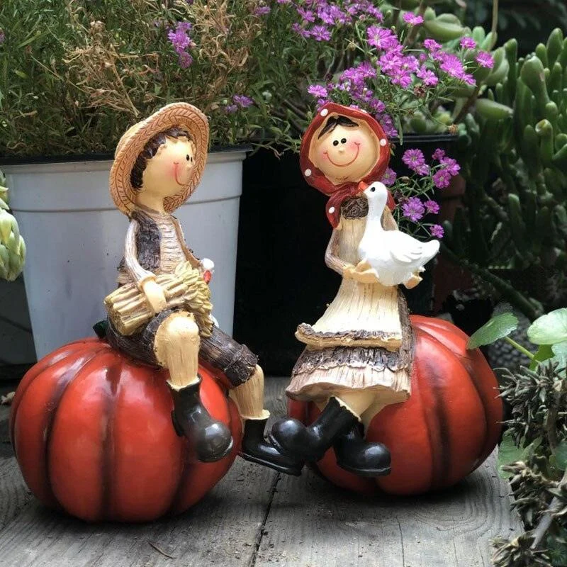 Little Boy Girl Elf Home Garden Decoration -  - #tag1#