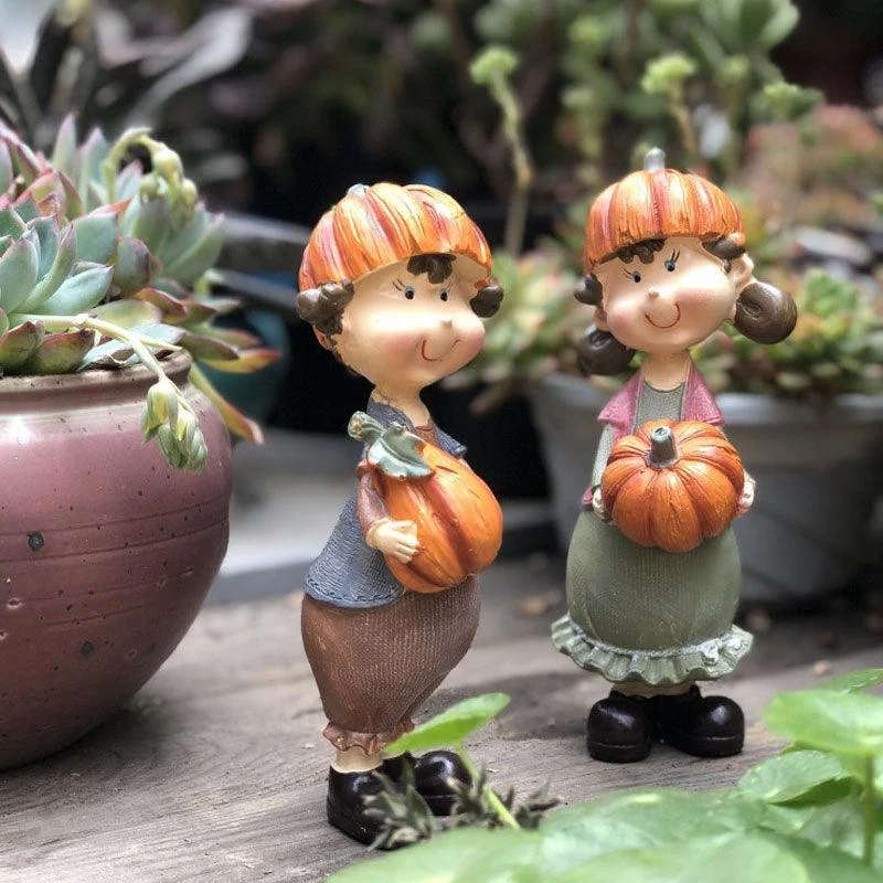 Little Boy Girl Elf Home Garden Decoration -  - #tag1#