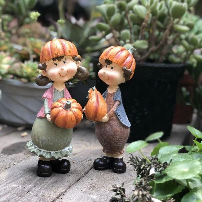 Little Boy Girl Elf Home Garden Decoration -  - #tag1#