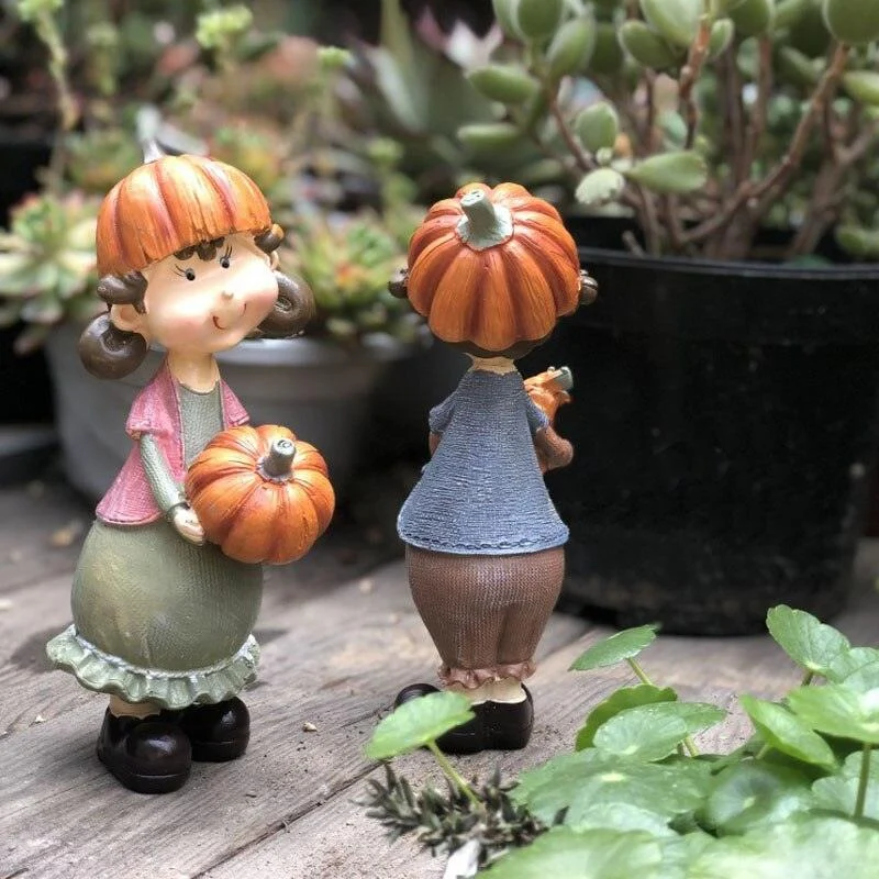 Little Boy Girl Elf Home Garden Decoration -  - #tag1#