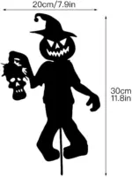 Little Devil Garden Pile Silhouette Halloween Decorations tag1