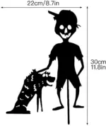 Little Devil Garden Pile Silhouette Halloween Decorations tag1