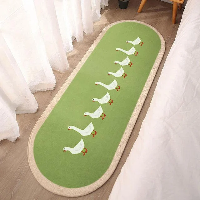 Little Duck Chicken Family Short Plush Rug Bedroom Carpet Kid's Baby Anti-slip -