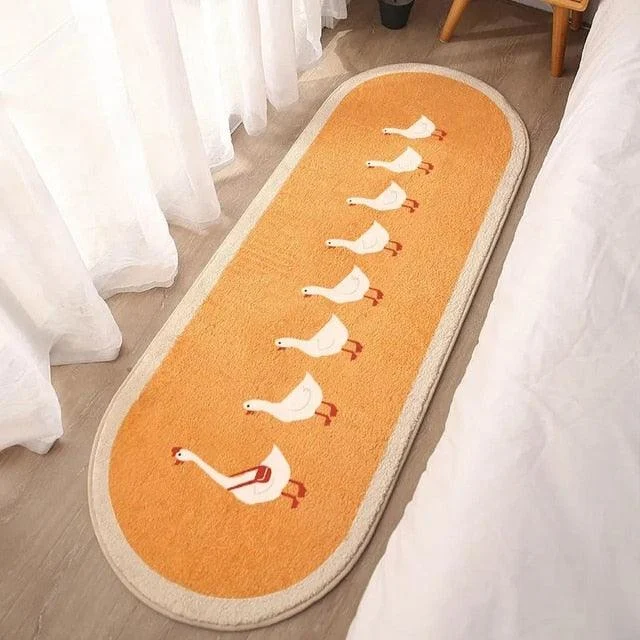 Little Duck Chicken Family Short Plush Rug Bedroom Carpet Kid's Baby Anti-slip -
