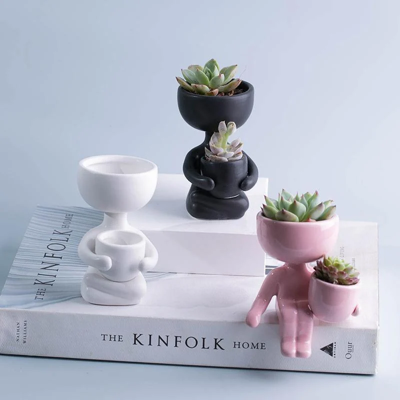 Little Human Ceramic Succulent Planter -