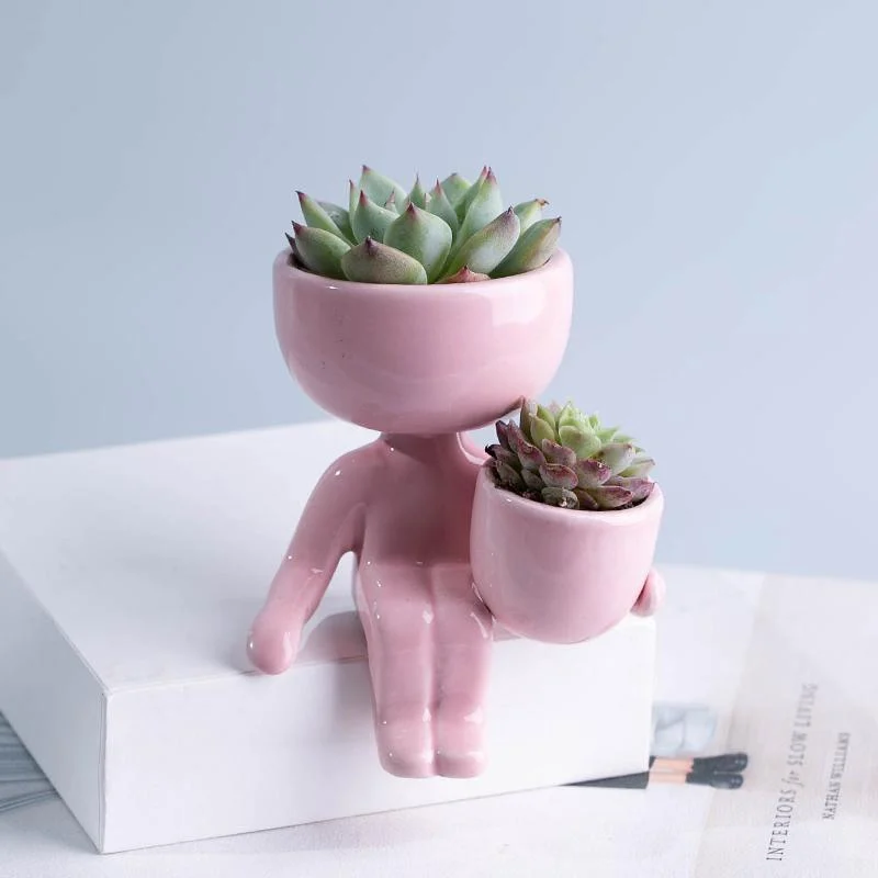 Little Human Ceramic Succulent Planter -