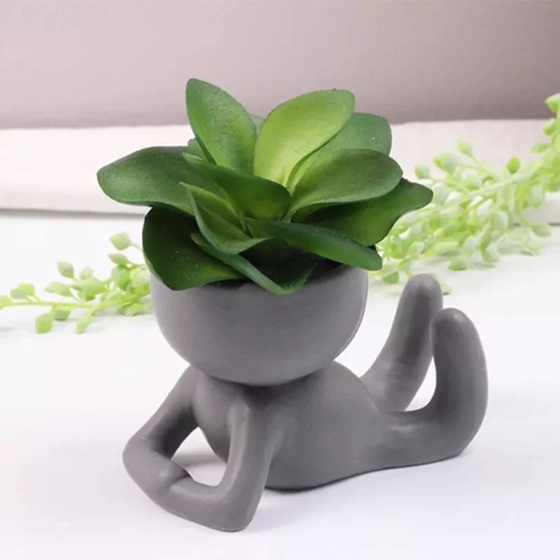 Little Human Ceramic Succulent Planter -