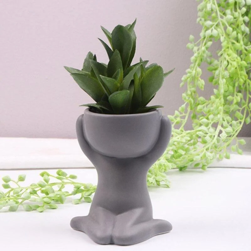 Little Human Ceramic Succulent Planter -