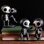 Little Skull Doll Resin Decorated Halloween Craft tag1