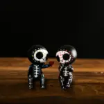 Little Skull Doll Resin Decorated Halloween Craft tag1