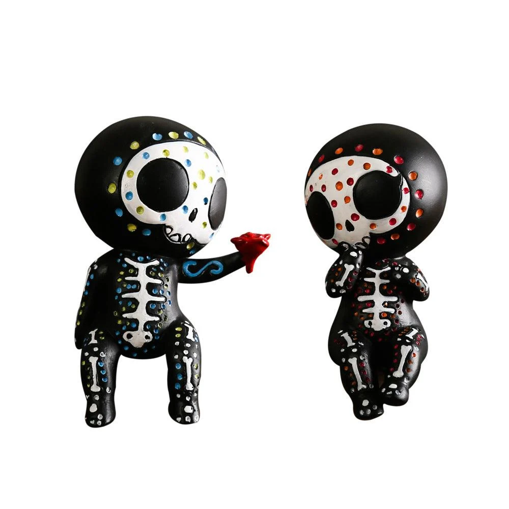 Little Skull Doll Resin Decorated Halloween Craft -  - #tag1#