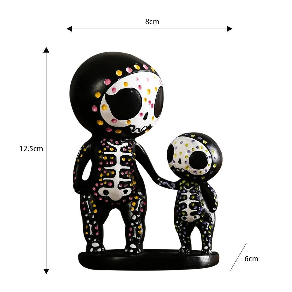 Little Skull Doll Resin Decorated Halloween Craft -  - #tag1#