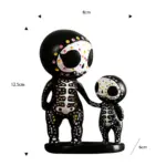 Little Skull Doll Resin Decorated Halloween Craft tag1