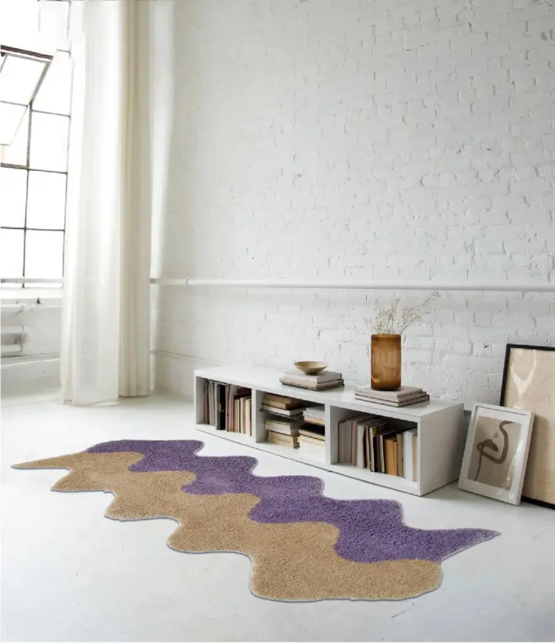 Long Color Wave Rug
