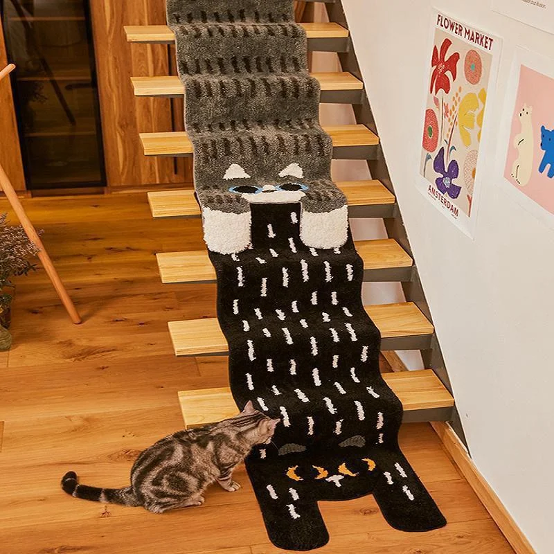 Long Cute Cat Rug for Bedroom, Stairs -  - #tag1#