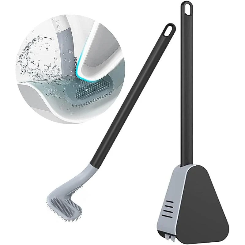 Long Handle Flexible Silicone Golf Toilet Brush -  - #tag1#
