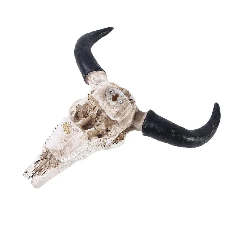 Longhorn Skull | Stylish resin sculpture with cow horns -  - #tag1#