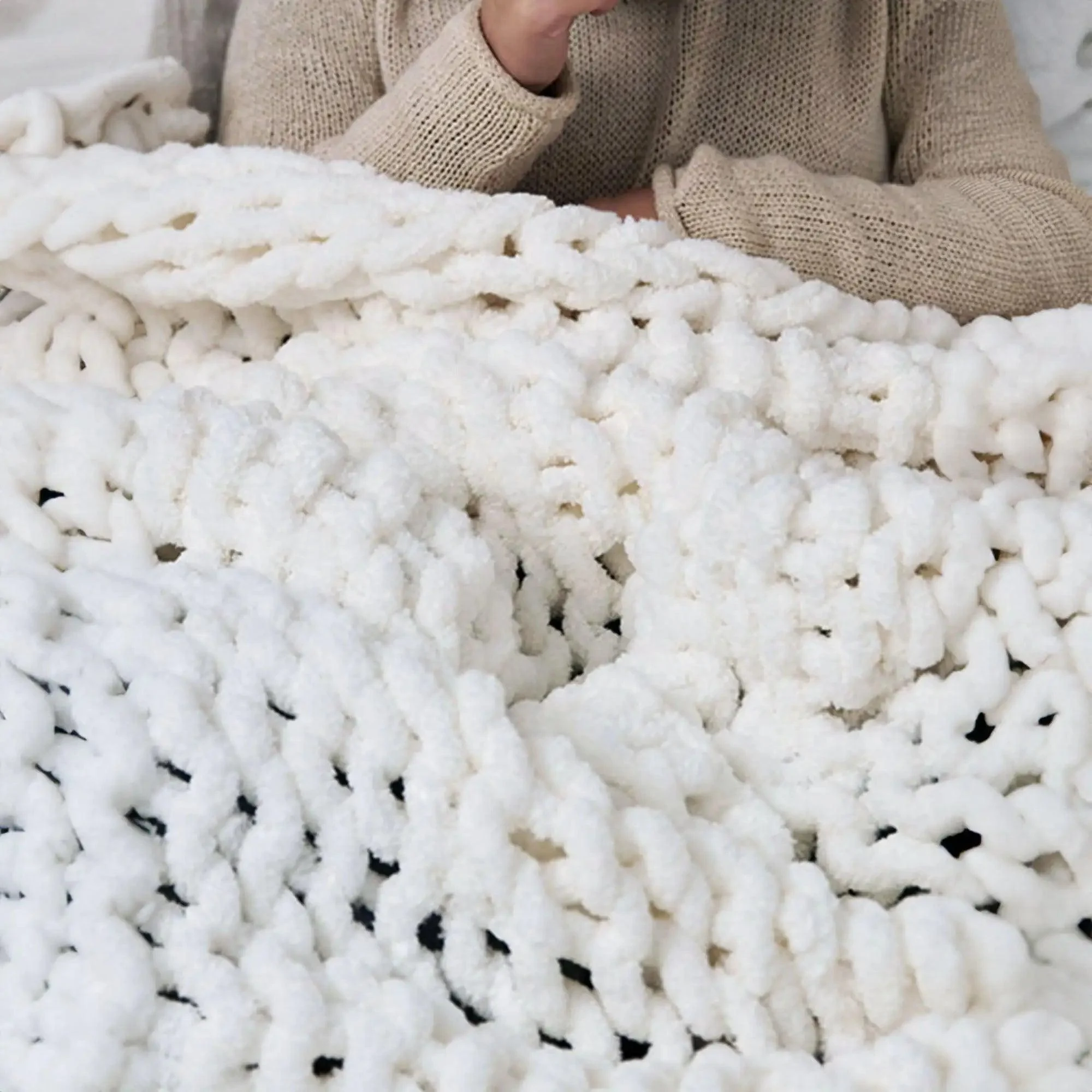 Loose Knit Throw Blanket - Homeko