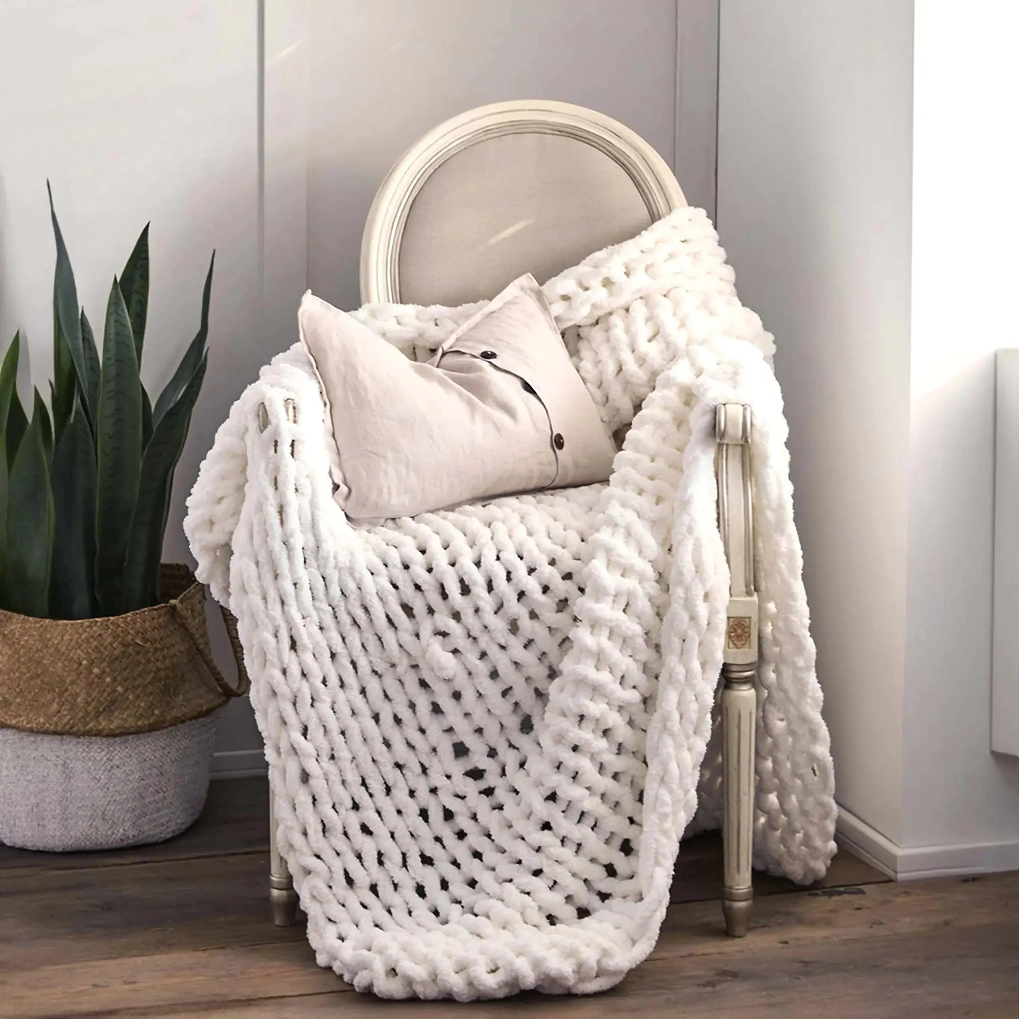 Loose Knit Throw Blanket - Homeko