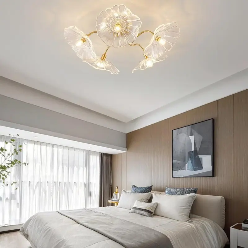 Lotus Leaf Glass CeilingLamp