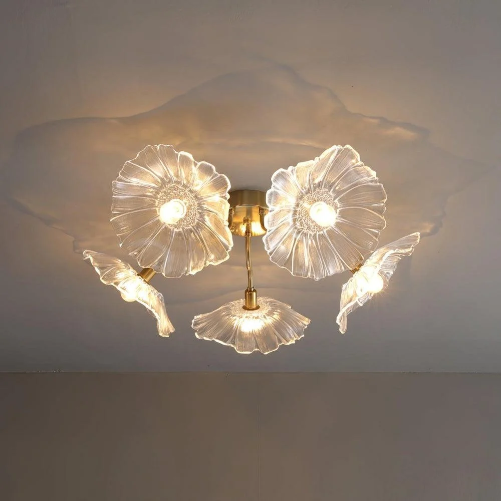 Lotus Leaf Glass Ceilinglamp 2