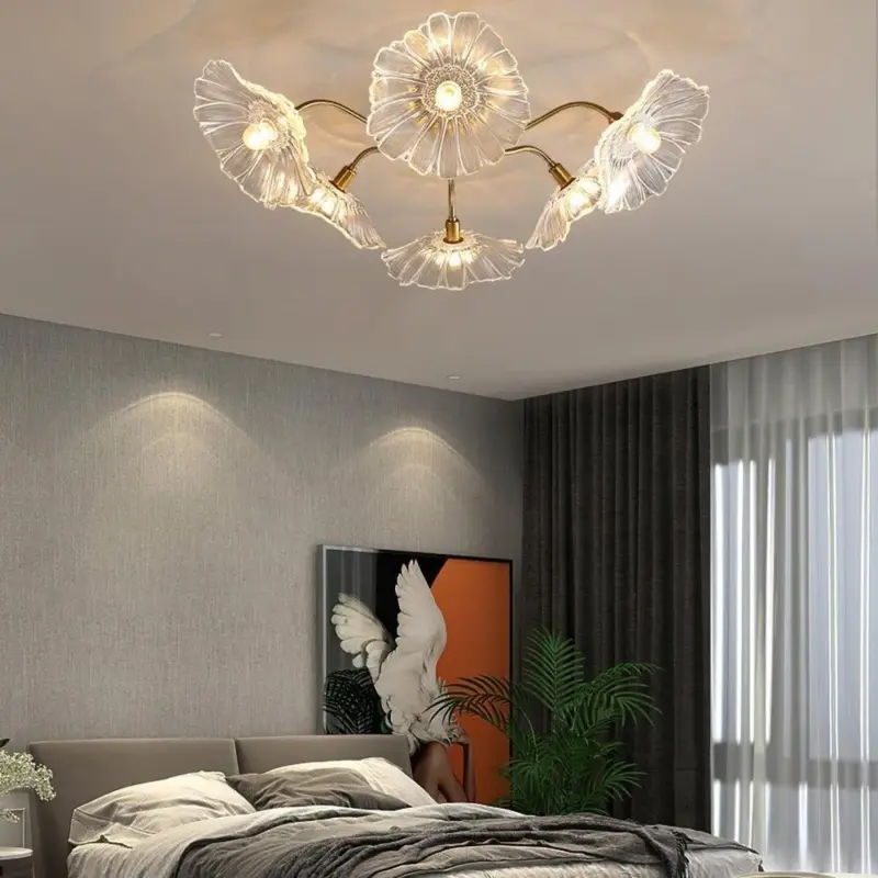 Lotus Leaf Glass CeilingLamp