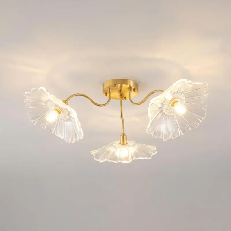 Lotus Leaf Glass CeilingLamp
