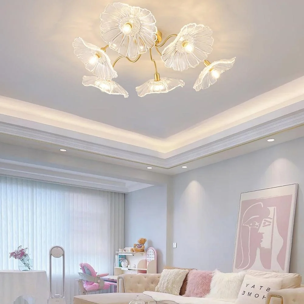 Lotus Leaf Glass Ceilinglamp 32