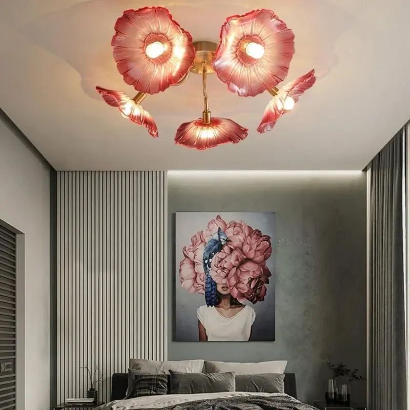 Lotus Leaf Glass CeilingLamp