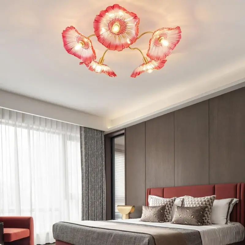 Lotus Leaf Glass CeilingLamp