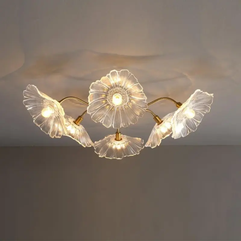 Lotus Leaf Glass CeilingLamp