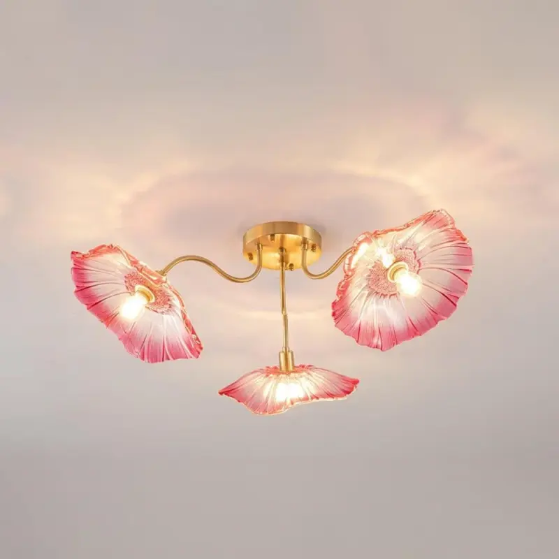 Lotus Leaf Glass CeilingLamp