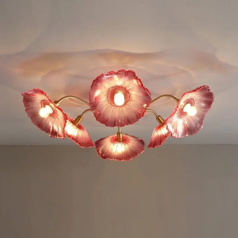 Lotus Leaf Glass CeilingLamp