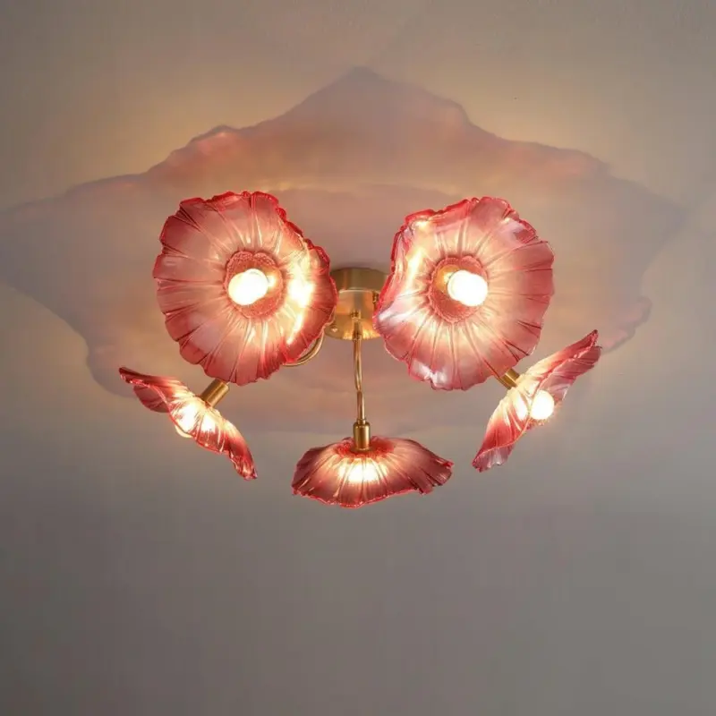 Lotus Leaf Glass CeilingLamp
