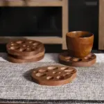 Lotus Root Wooden Coaster