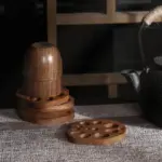 Lotus Root Wooden Coaster