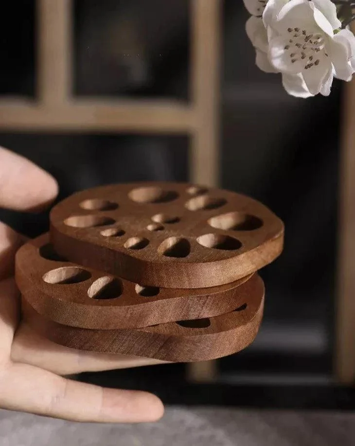 Lotus Root Wooden Coaster -