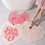 LoveShapeAreaRugsPinkColor8