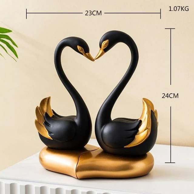 Love Swans Decorative Figurine - Homeko