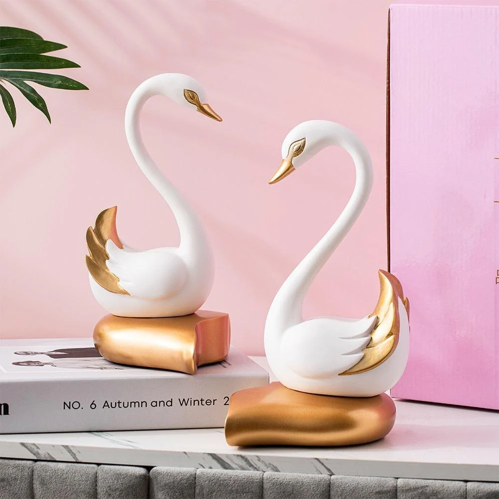 Love Swans Decorative Figurine - Homeko