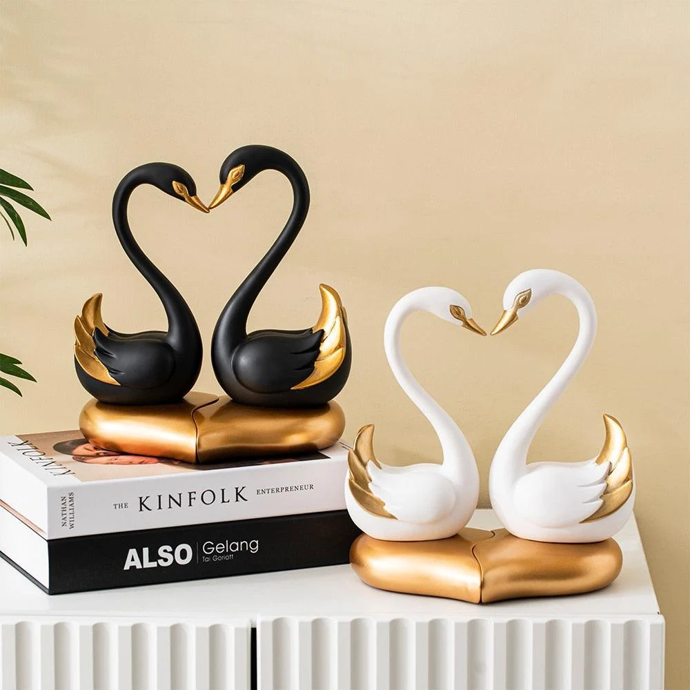 Love Swans Decorative Figurine - Homeko