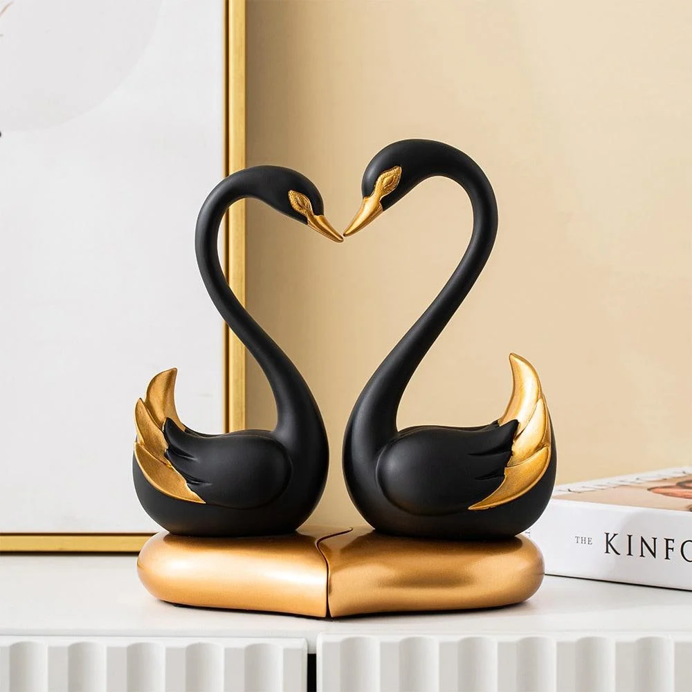 Love Swans Decorative Figurine - Homeko