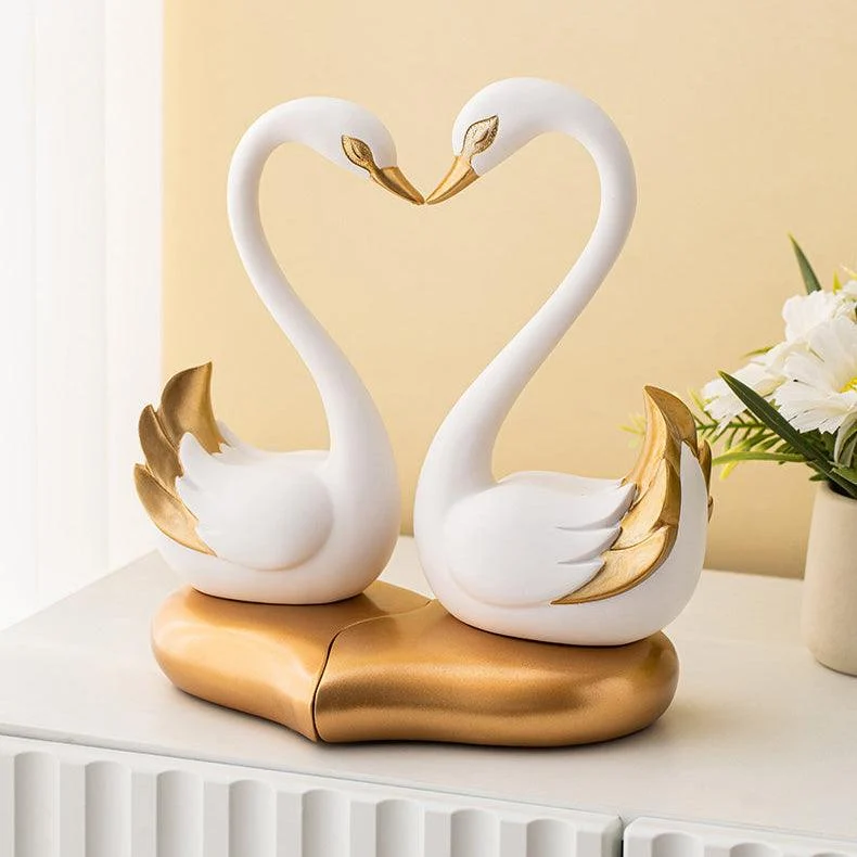 Love Swans Decorative Figurine - Homeko