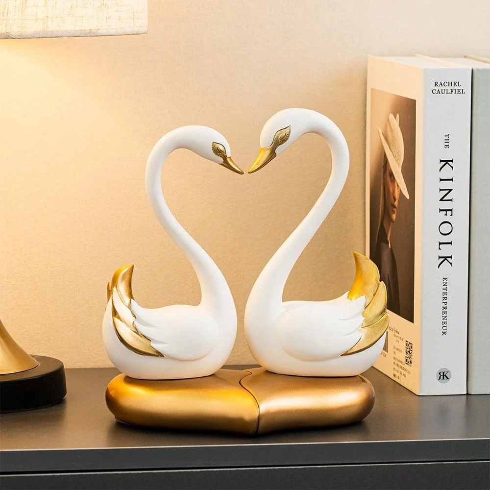 Love Swans Decorative Figurine - Homeko